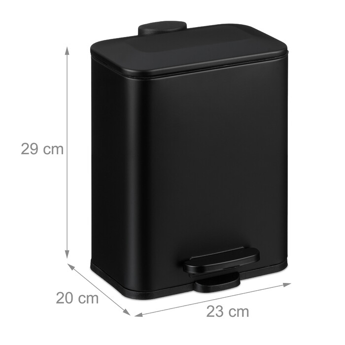 Relaxdays 5L Soft-Close Trash Can
