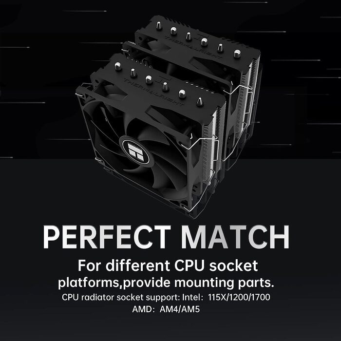 Система охолодження CPU Thermalright Peerless Assassin 120 SE ARGB, 120 мм, 6 heatpipes, для AMD AM4/AM5 та Intel LGA 1700/1851