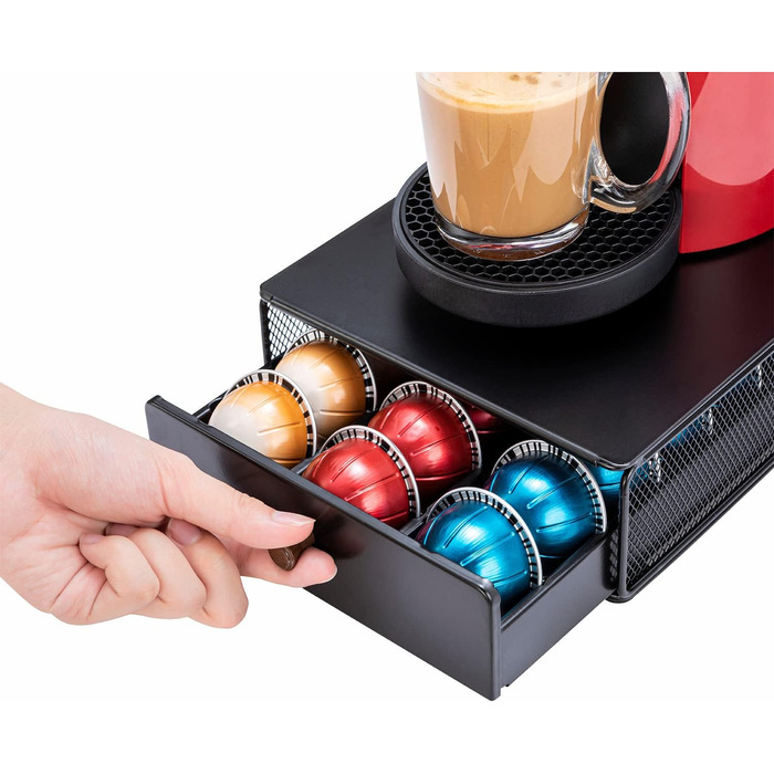 Тримач для капсул Vertuo Rice - органайзер для Nespresso (30 капсул) з ручкою (Метал)