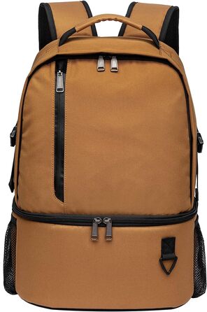28L Insulated Cooler Backpack - Double Layer Thermal Rucksack for Picnics, Camping, Travel (Brown)