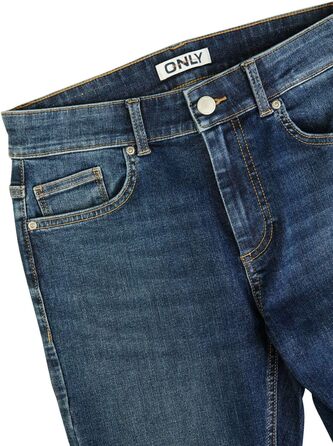 Джинси жіночі Only широкі штанини, розкльошені, середня посадка, блакитний денім (15349169)