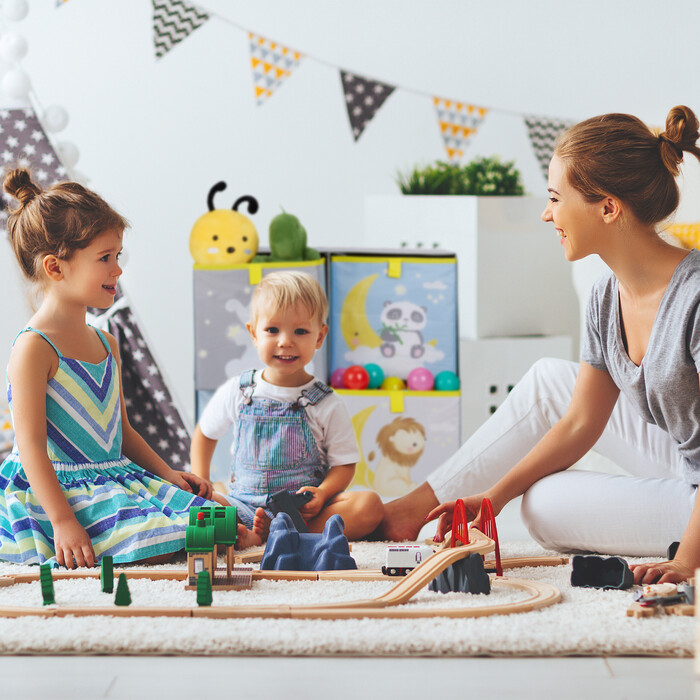 Relaxdays Children's Shelving Unit with Boxes
