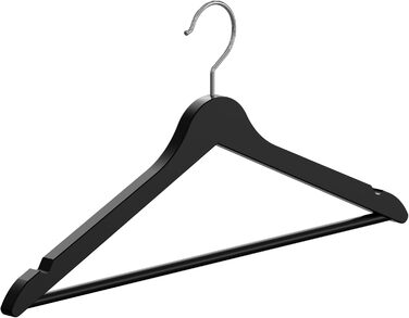 Плечики для одягу OGIVO з дерева, набір 10 шт. – обертовий гачок 360°, витончені вирізи на плечах, натуральне дерево (бук, береза, сосна, верба)