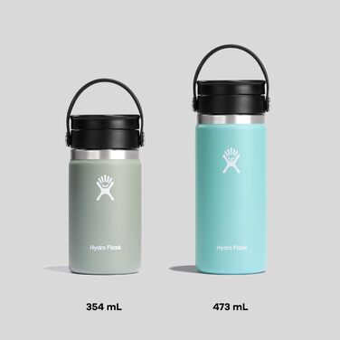 Hydro Flask 12 oz Stainless Steel Vacuum Insulated Travel Thermos - Leakproof Lid - Black