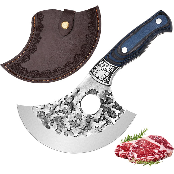 Японський ніж для обробки м'яса Doklasu, 10 см, ручна робота, сталь 5Cr15MoV, з піхвою