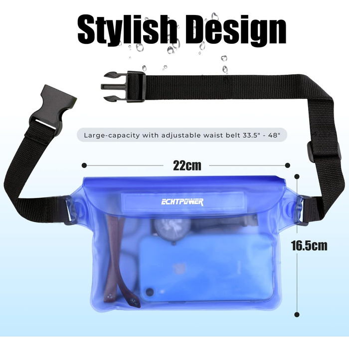 Накидка для шиї ECHTPower WPD-wasserdicht: водонепроникна, чорно-синя, унісекс