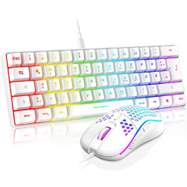 RedThunder Бездротовий комплект клавіатури та миші для геймінгу, QWERTZ DE, для PC, MAC, PS5, Xbox, офісу