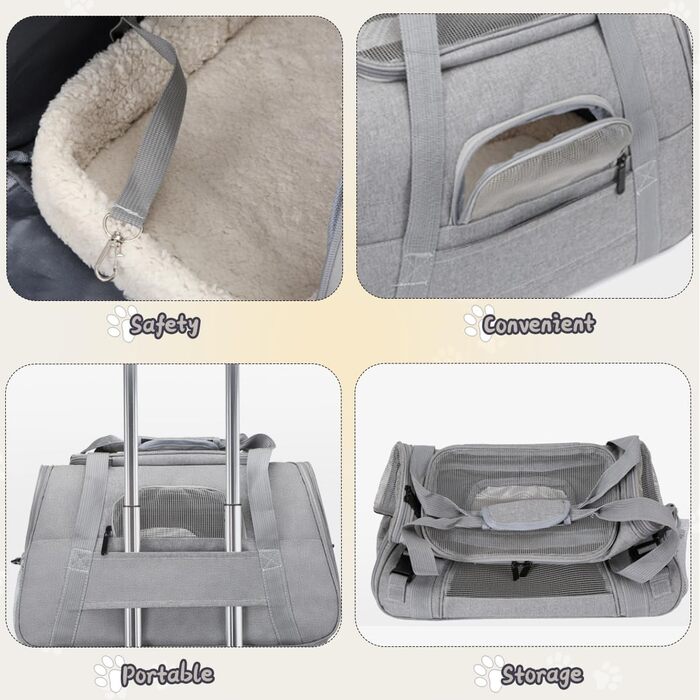 Транспортна сумка для котів та собак, чорна, до 5 кг