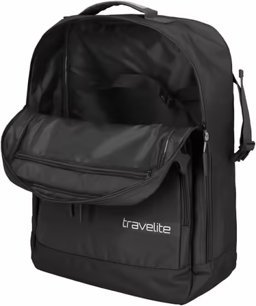 Рюкзак для ручної поклажі Travelite Kick Off 35 л, чорний, багатофункціональний спортивний рюкзак для подорожей і відпочинку, 50 см