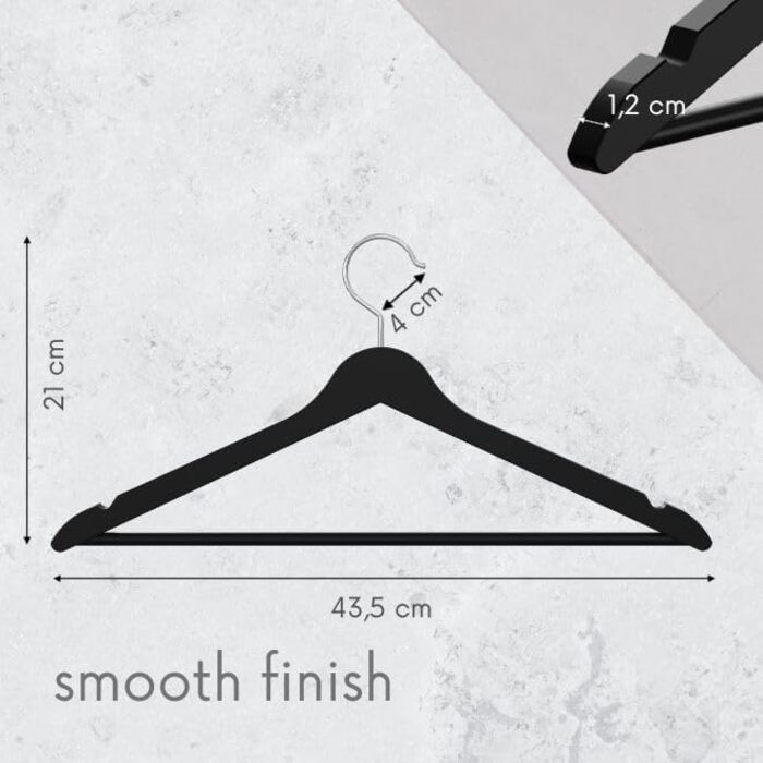 Плечики для одягу OGIVO з дерева, набір 10 шт. – обертовий гачок 360°, витончені вирізи на плечах, натуральне дерево (бук, береза, сосна, верба)