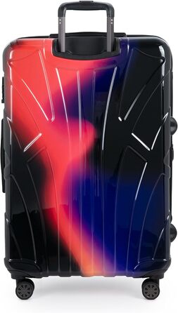 Чохол-валіза Suitline з жорстким корпусом, XL, 76 см, 96-110 літрів, ABS, матовий, червоний (Neon Red), з TSA-замком