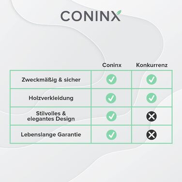 Дерев'яний блок для ножів Coninx з акації, 15 слотів, підставка для кухонних ножів, без ножів, для 15 ножів і мусата, розмір 13x19x22 см