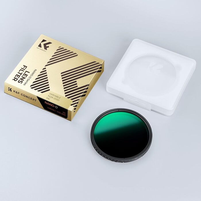 Фільтр ND K&F Concept Nano-D Serie 82mm, змінний (ND8-2000), 3-11 ступенів затемнення