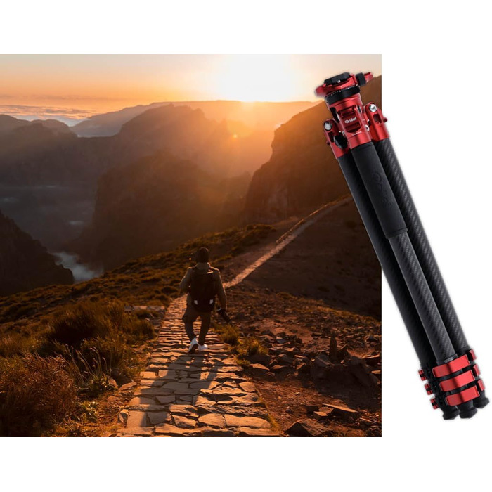 Карбоновий штатив Rollei Easy Traveler Video: легкий та компактний, навантаження до 4,5 кг, висота 164 см, з функцією швидкого фіксування