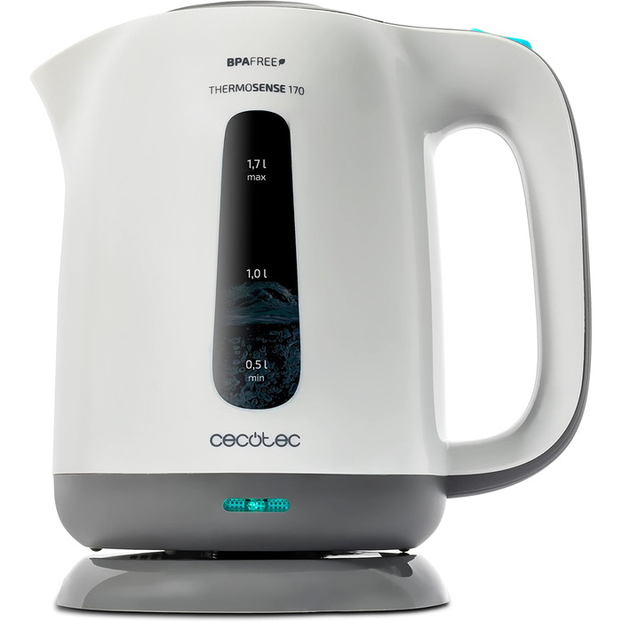 Електричний чайник Cecotec ThermoSense 170, 1.7 л, BPA-free, знімний фільтр від накипу та подвійним захистом