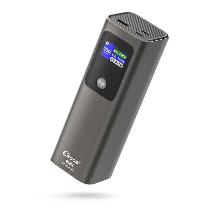 Powerbank 27000mAh, 140W, 3 порти, сумісний з iPhone, MacBook, iPad, AirPods