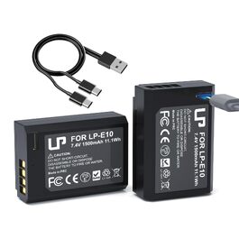 Комплект акумуляторів LP-E10 1600mAh (3 шт.) та USB-зарядний пристрій на 3 слоти для камер Canon