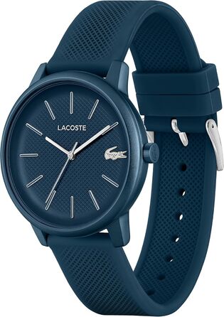 Годинник чоловічий Lacoste 12.12 Move Analog Quartz синій з силіконовим браслетом