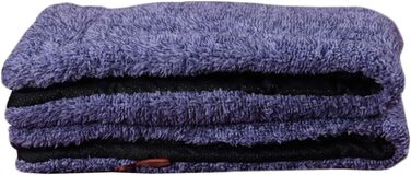 М'яка ковдра для собак та котів Raikou з плюшевою подушкою, 80x60 см, блакитний мікс (миється, не ковзає)