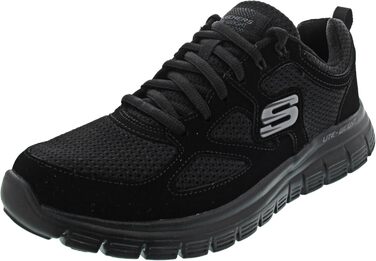 Чоловічі кросівки Skechers Burns-Agoura, 43 EU, чорний шкіряний верх з сіткою
