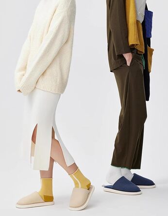 Легкі та безшумні домашні тапочки для жінок та чоловіків, протиковзкі, для зими, в приміщенні та на вулиці, 36-43 EU (37/38 EU, блакитні)