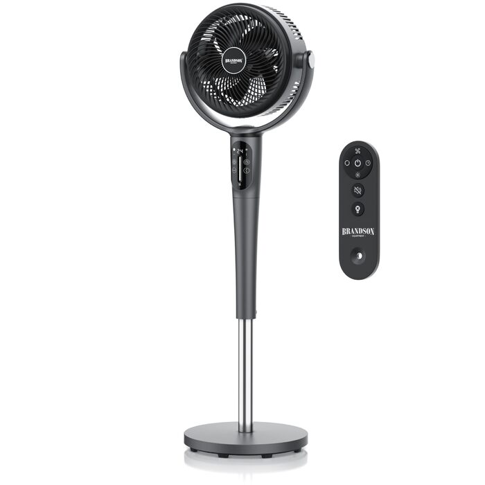 Вентилятор Standson 3D з DC мотором, тихий, енергоефективний, з пультом керування, 24 швидкості, осциляція