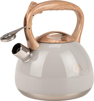 Електричний чайник Karl Hausmann 3L з автоматичним свистком, з нержавіючої сталі для Induktion, Gas та Electric плит