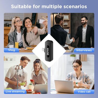 Мікрофон Boya BY-V10 USB-C: бездротовий мініатюрний мікрофон з шумозаглушенням для Android, смартфонів, ноутбуків, YouTube, подкастів, Facebook, Vlogging