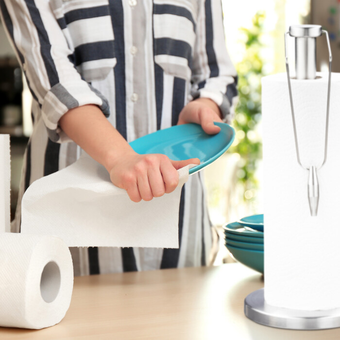 Relaxdays Stainless Steel Standing Kitchen Towel Holder