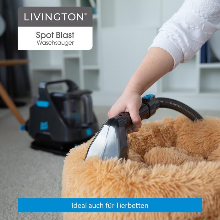 Livington SpotBlast: мийкий пилосос та видалення плям для килимів, диванів, оббивки та авто. Потужний мийний пилосос з насадкою 3-в-1. Видаляє плями від тварин.