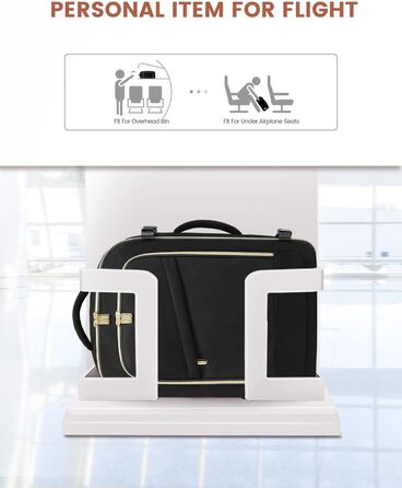 Рюкзак LOVEVOOK для ручної поклажі в літак, 40L, водонепроникний, з відділенням для взуття, для ноутбука 17.3 дюймів, чорний