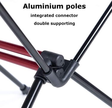 Складний кемпінговий стіл Tentock Ultraleicht з алюмінію - для пікніка, походів, подорожей та дому (чорний)