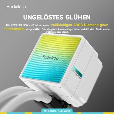 Система водяного охолодження CPU Sudokoo NEXAURA 360: AIO з 3 вентиляторами ARGB PWM та тихою помпою 2500–3600 RPM. Підтримка Intel LGA 1851/1700/1200/115X, AMD AM5/AM4. TDP 300W.
