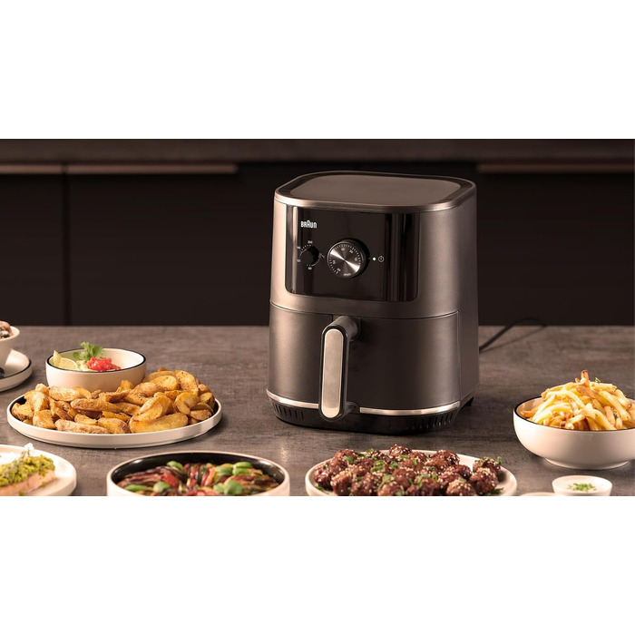 Фритюрниця електрична Braun MultiFry 3 HF 3030, 4.3 л, 1500 Вт, сенсорне управління, 8 програм, чорна