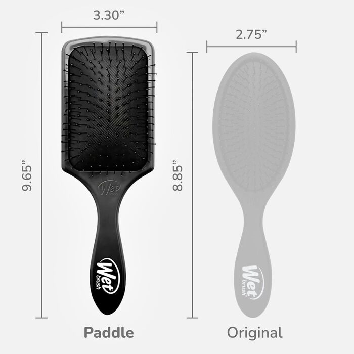 WET BRUSH Paddle Detangler Brush чорного кольору - щітка для розчісування мокрого волосся, 1 шт.