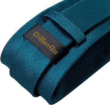 Набір краваток DiBanGu для чоловіків: краватка, хустинка, запонки, затискач – синьо-зелений, з візерунком, для вечірніх та ділових заходів