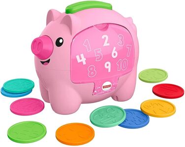 Fisher-Price Сміх та Навчання Лічильна Скарбничка, музична іграшка для малюків, багатобарвна