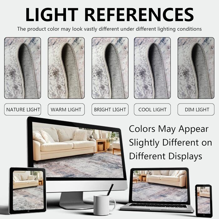 Килим для вітальні 160x230 см, абстрактний, короткий ворс, для спальні, миючий, сучасний, м'який, для їдальні, дитячої кімнати (122 x 170 см, синій)