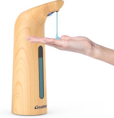 Greatmay Automatic Soap Dispenser - Touchless, Battery-Powered, 300ml/400ml Capacity, Adjustable Settings, IPX6 Waterproof for Bathroom & Kitchen