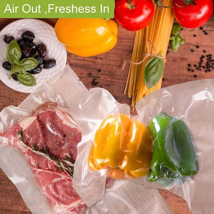 VacYaYa 6 Rolls of Vacuum Sealer Rolls (3) 20x600cm and (3) 28x600cm for Food, BPA-Free Vacuum Sealer Bags, Sous Vide Bags, Foil for Vacuum Sealers and Foil Sealers Suitable