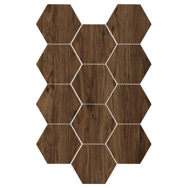 Набір гексагональних акустичних панелей MENAYODA (12 шт), самоклейні звукопоглинаючі плити високої щільності для стін, стелі та дверей, коричневі