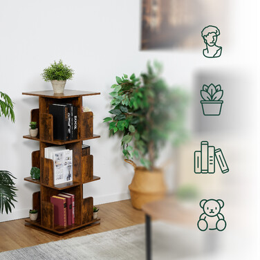 Corner Bookshelf with Industrial Design