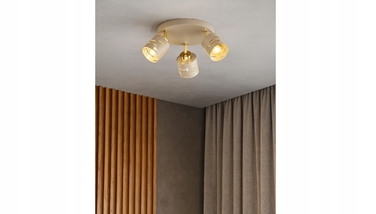 Стельовий світильник Elko-Lighting Vox, бежевий, металевий, на 3 точки освітлення