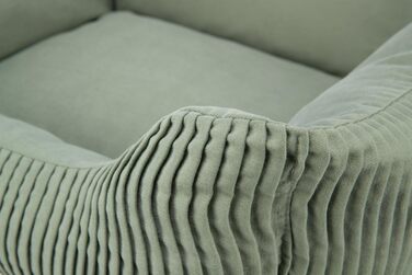 Тріксі лежанка для собак Марлі, 80 x 60 см, салатовий колір – зручна лежанка для середніх собак з якісного бавовняного покриття Canvas, м'яка та пральна – 37691 Salbei L 80 x B 60 x H 23 cm