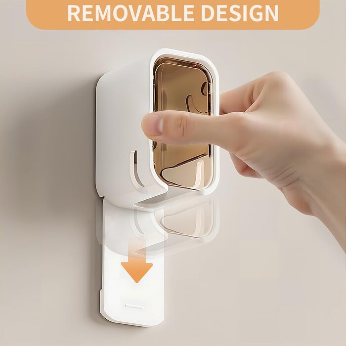 Настінний тримач для зубних щіток - 4 шт сірого кольору, для ванної кімнати