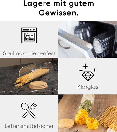 Набір контейнерів для зберігання Deco haus® 2 шт. 1.3л (з етикетками) - для кави, цукру, борошна, мюслі