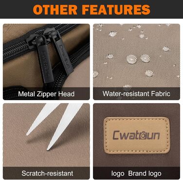 Компактна камера Cwatcun з водонепроникним корпусом та штативом, для фотографії DLR/LR/piegelloe, об'єктив (коричневий)