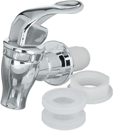 Набір диспенсерів для напоїв Relaxdays (2 шт), 4 л, з краником та кришкою, прозорий скляний диспенсер для води та лимонаду