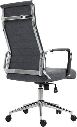 Офісне крісло SVITA Comfort: поворотне, для начальника, ергономічне, сіре, тканина