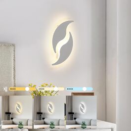 LED настінний світильник Dorlink для дому: спальня, вітальня, коридор, сходи. Art Deco, 12W, тепле світло, 3 кольори, регулювання яскравості